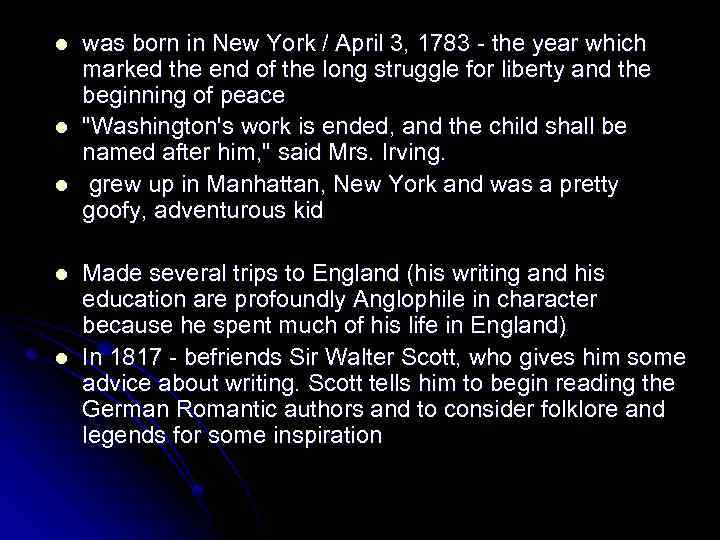 l l l was born in New York / April 3, 1783 - the