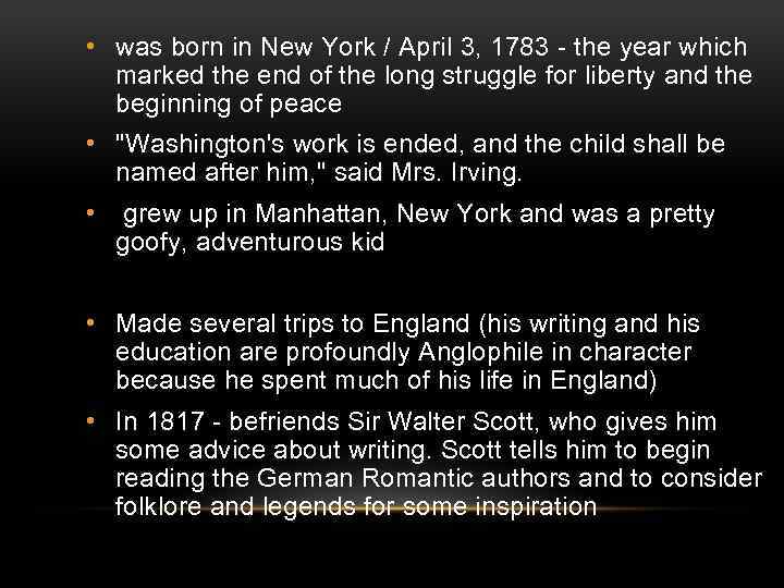  • was born in New York / April 3, 1783 - the year