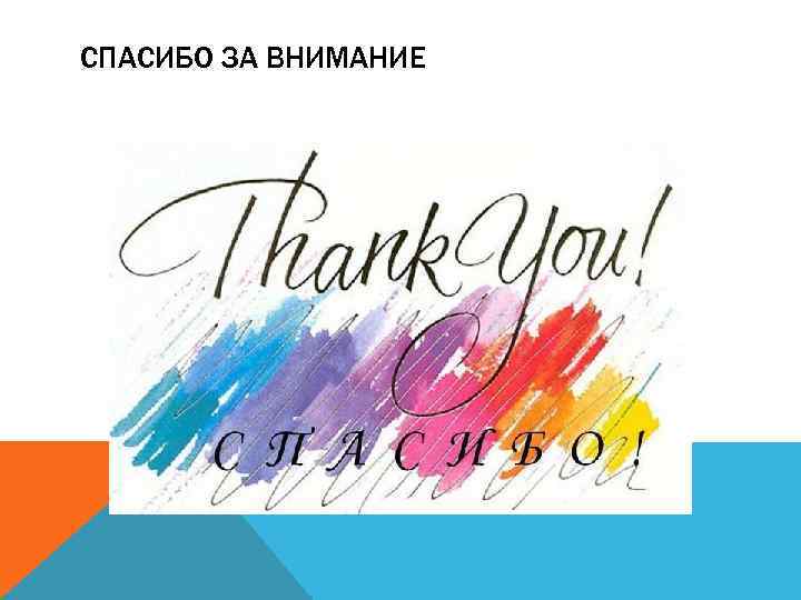 СПАСИБО ЗА ВНИМАНИЕ 