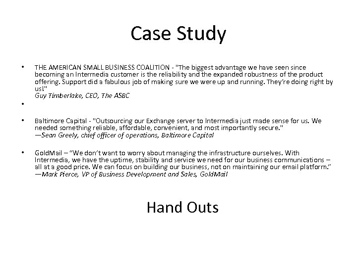 Case Study • • THE AMERICAN SMALL BUSINESS COALITION - 