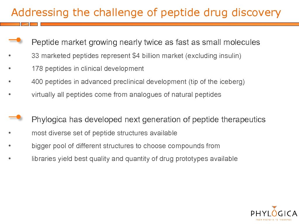 Addressing the challenge of peptide drug discovery Peptide market growing nearly twice as fast