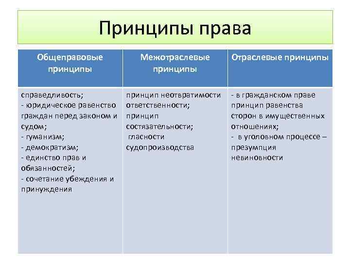 Право 2 значения. Отраслевые принципы права примеры. Общеправовые принципы права. Межотраслевые принципы права. Обше правовые принципы права.