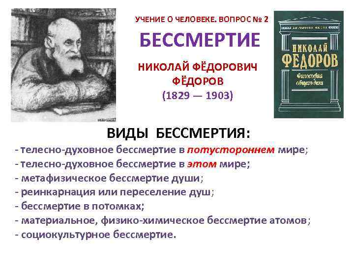 Проблема жизни и смерти в духовном опыте человечества проблема бессмертия презентация