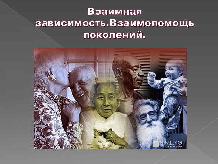 Проблема поколений. Проблема социальной взаимопомощи. Взаимная зависимость. Взаимопомощь поколений. Взаимные презентации.