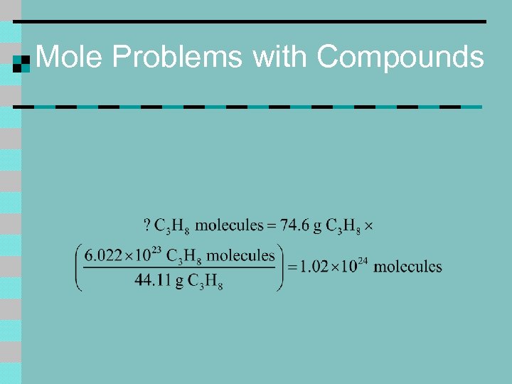 Mole Problems with Compounds 