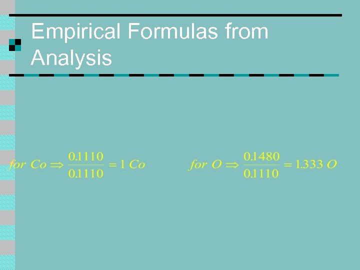Empirical Formulas from Analysis 