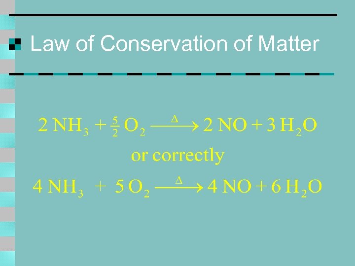 Law of Conservation of Matter 