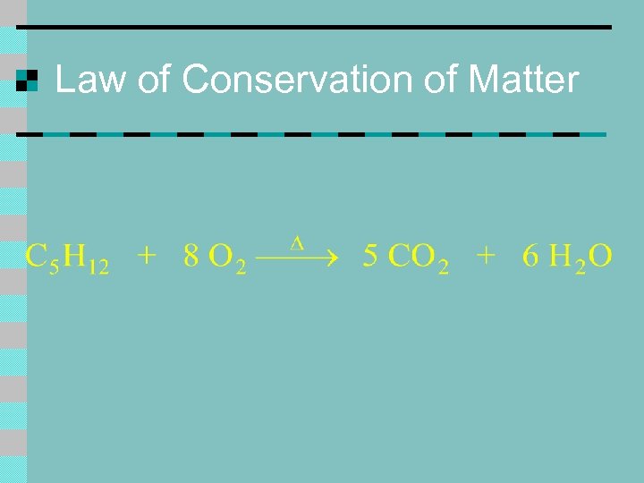 Law of Conservation of Matter 
