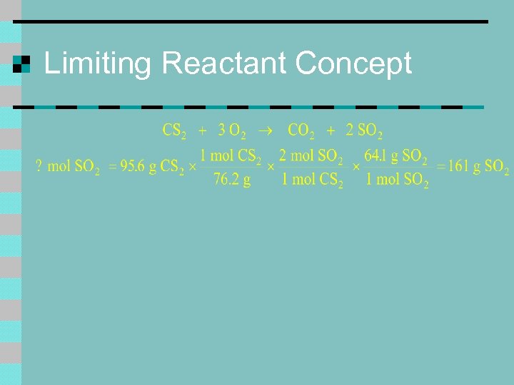 Limiting Reactant Concept 