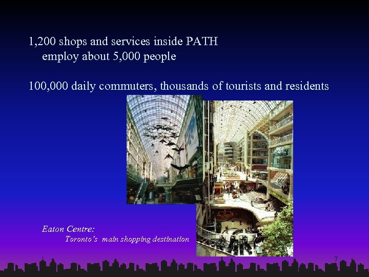 1, 200 shops and services inside PATH employ about 5, 000 people 100, 000