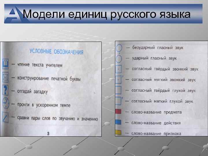 Модели единиц русского языка 