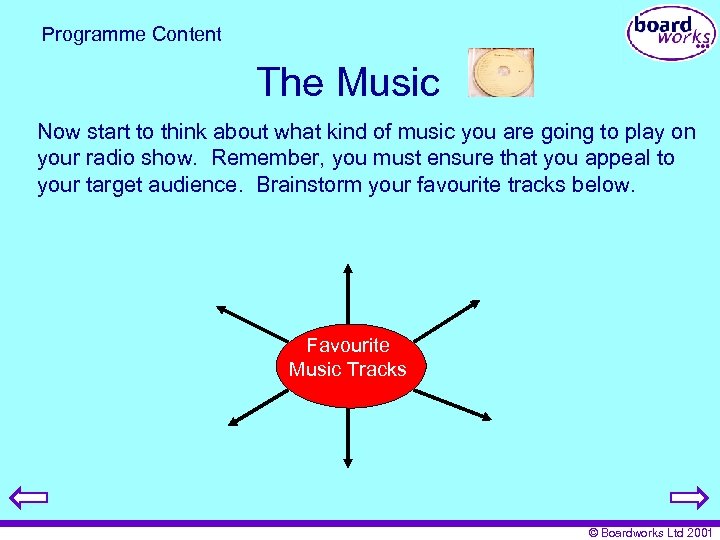 Programme Content The Music Now start to think about what kind of music you
