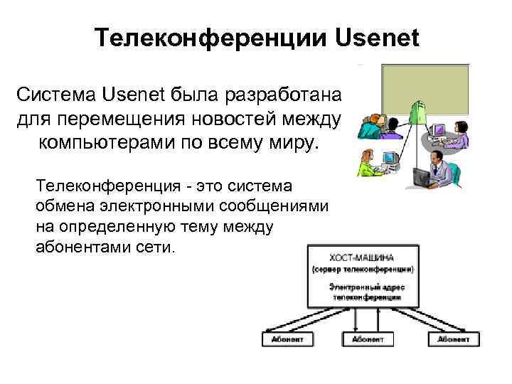 Телеконференции Usenet Система Usenet была разработана для перемещения новостей между компьютерами по всему миру.