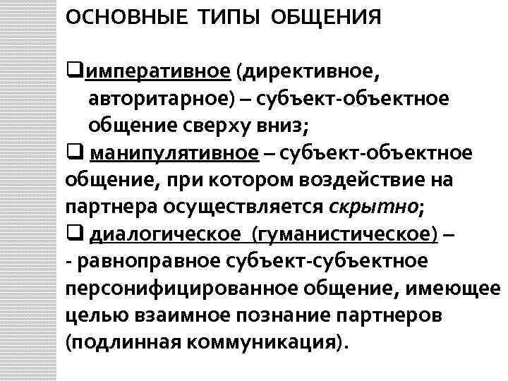 Директивная форма воздействия на партнера. Субъекты общения. Типы субъектов общения. Субъекты коммуникации. Субъекты общения примеры.