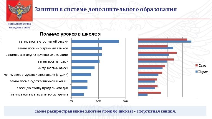 Занятия в системе дополнительного образования Помимо уроков в школе я занимаюсь в спортивной секции