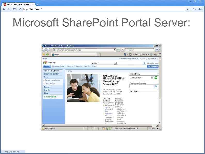 Microsoft Share. Point Portal Server: 