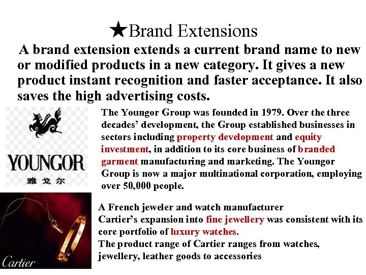 cartier brand extension
