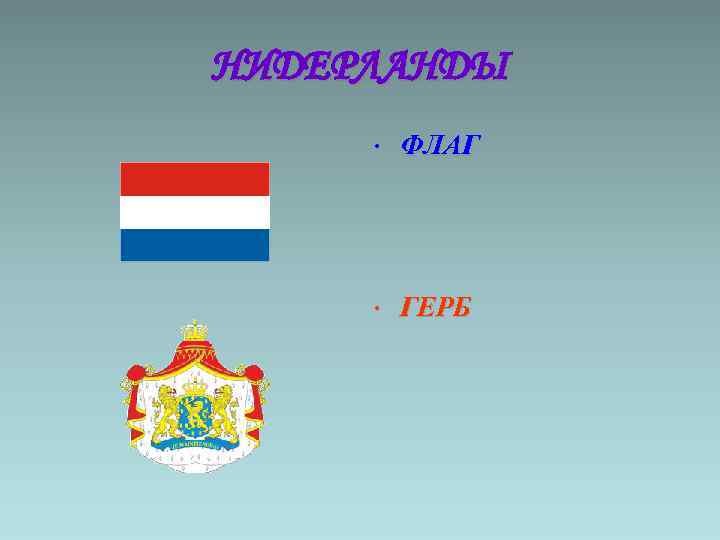НИДЕРЛАНДЫ • ФЛАГ • ГЕРБ 