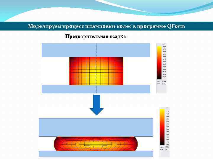 Моделируем процесс штамповки колес в программе QForm Предварительная осадка 