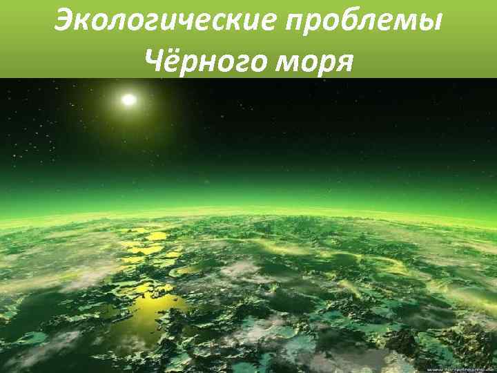 Экологические проблемы Чёрного моря 