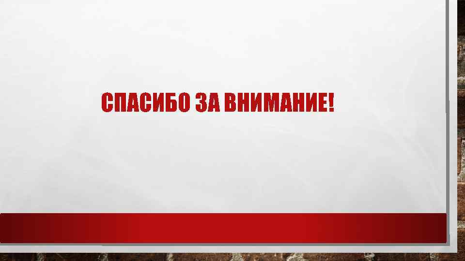 СПАСИБО ЗА ВНИМАНИЕ! 