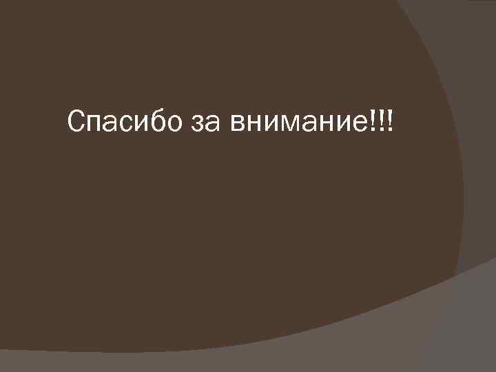 Спасибо за внимание!!! 