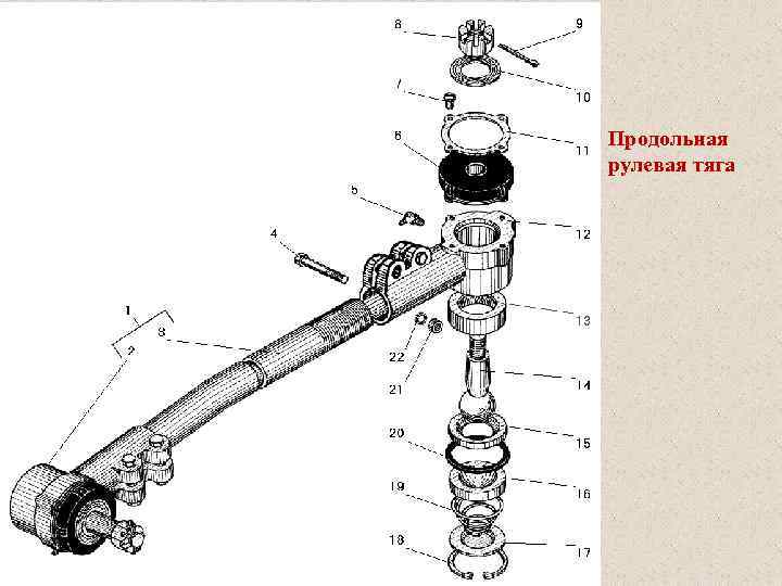 Рулевая тяга продольная 3309 схема