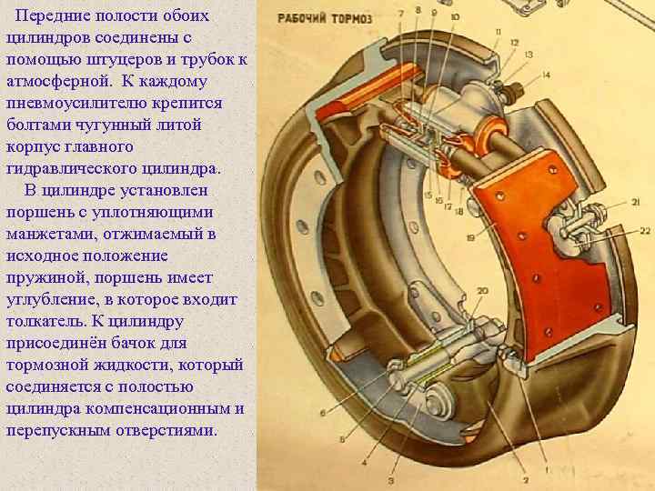 Передняя полость. Пружина тормозного барабана Урал 4320. Тормозной механизм Урал. Колесный тормозной механизм Урал. Гидравлический барабанный тормоз Урал.