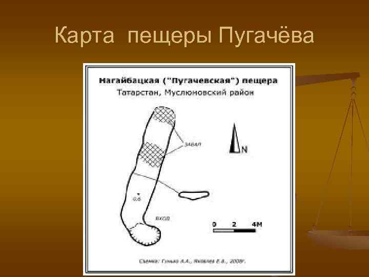 Карта пещеры Пугачёва 