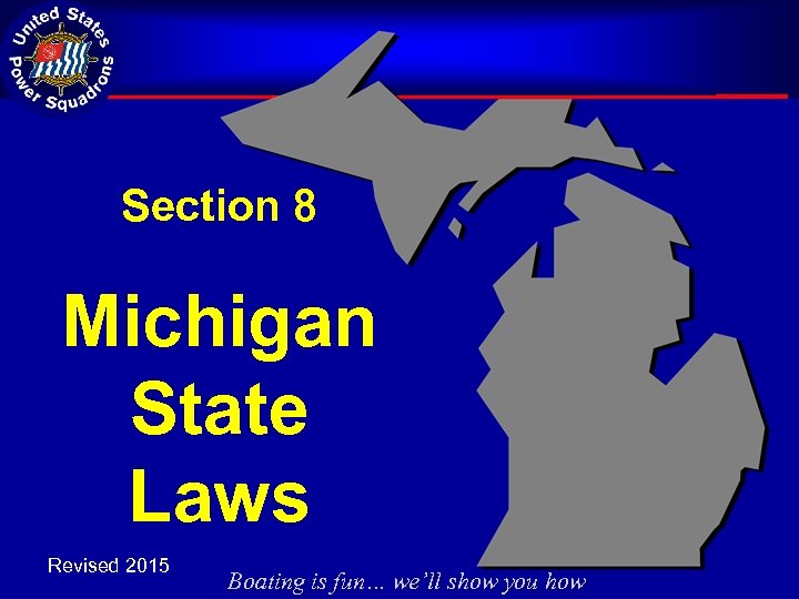 Section 8 Michigan State Laws Revised 2015 Boating