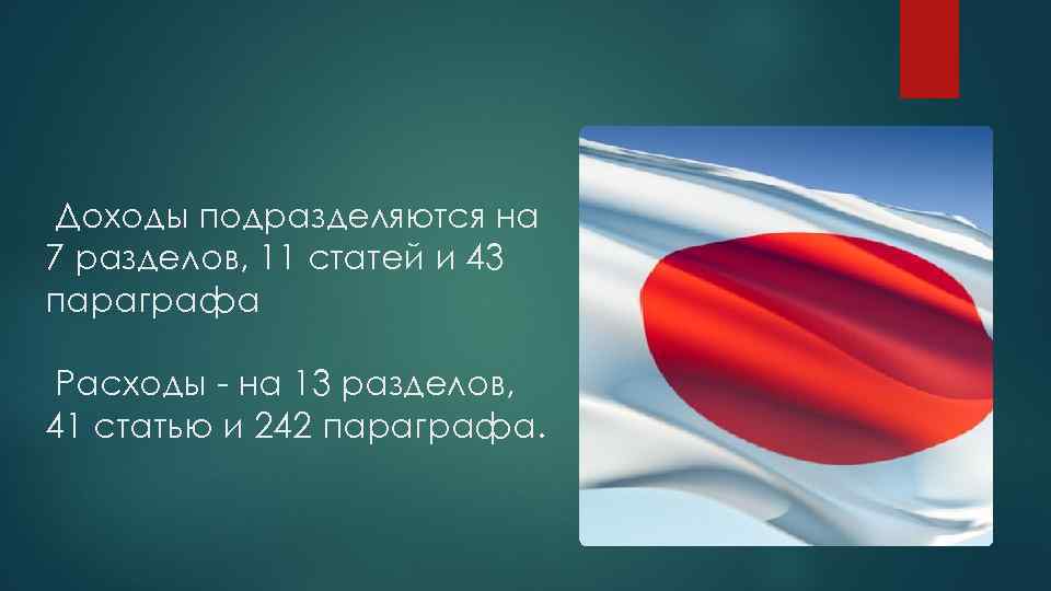 Доходы подразделяются на 7 разделов, 11 статей и 43 параграфа Расходы - на 13