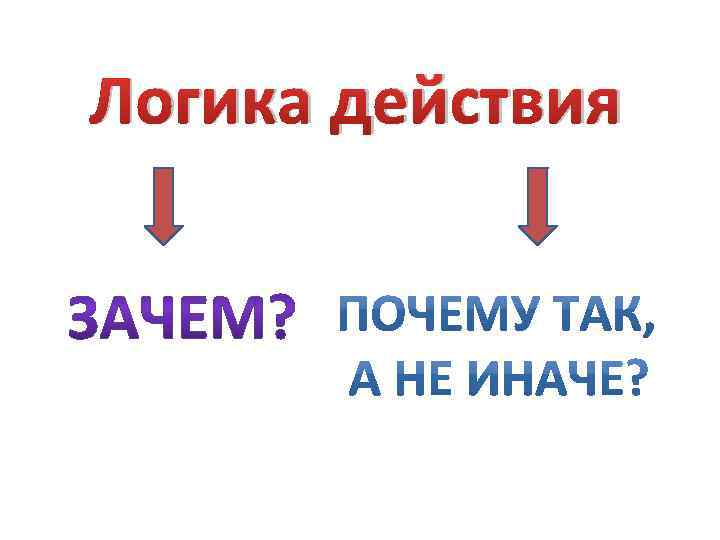 Логика действия 