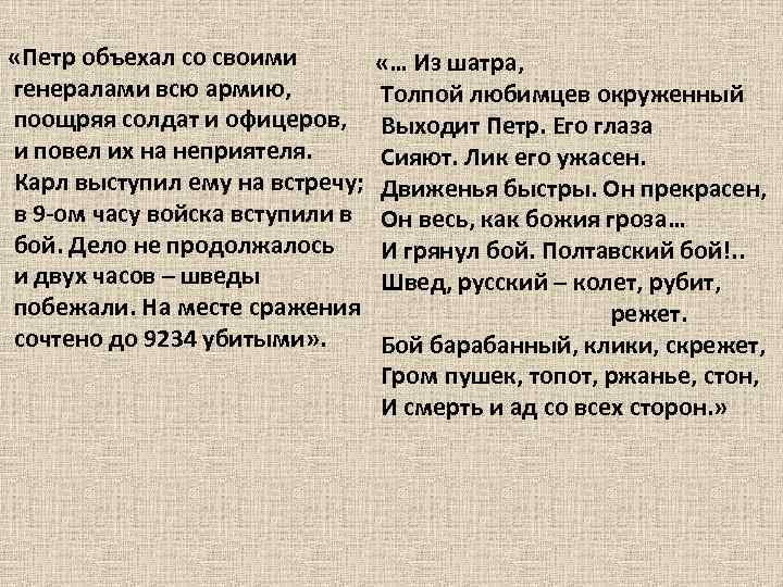  «Петр объехал со своими генералами всю армию, поощряя солдат и офицеров, и повел