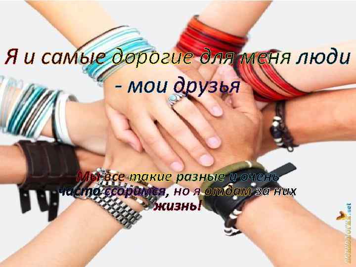 Я и самые дорогие для меня люди - мои друзья Мы все такие разные