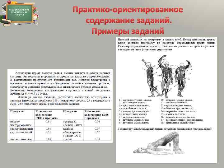 Практико-ориентированное содержание заданий. Примеры заданий 