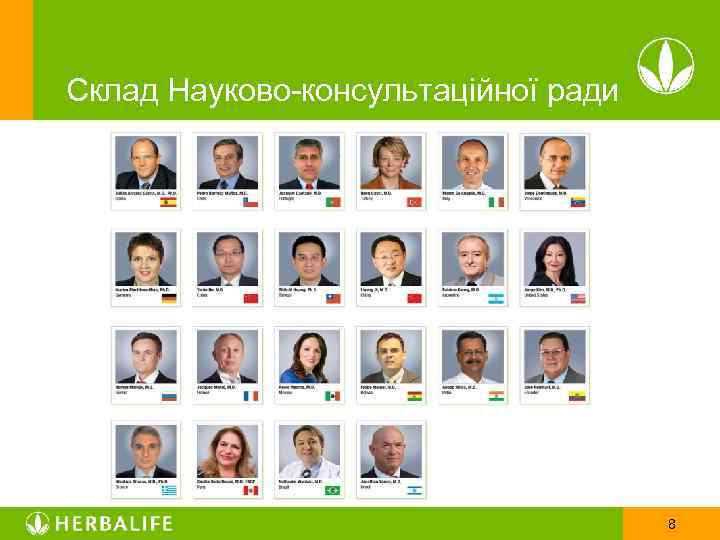 Склад Науково-консультаційної ради 8 