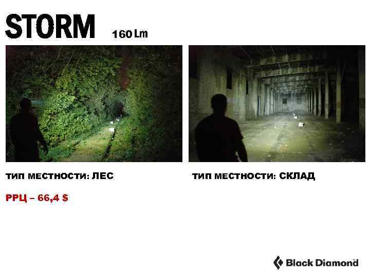 STORM 160 Lm ТИП МЕСТНОСТИ: ЛЕС РРЦ – 66, 4 $ ТИП МЕСТНОСТИ: СКЛАД