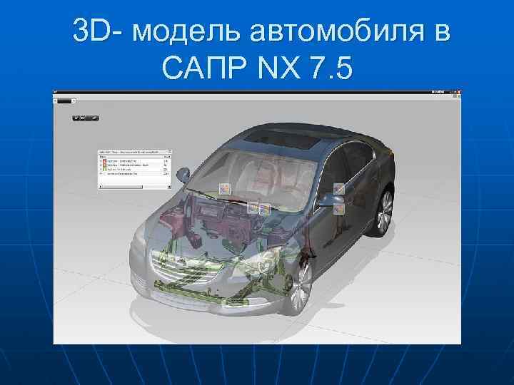 3 D- модель автомобиля в САПР NX 7. 5 