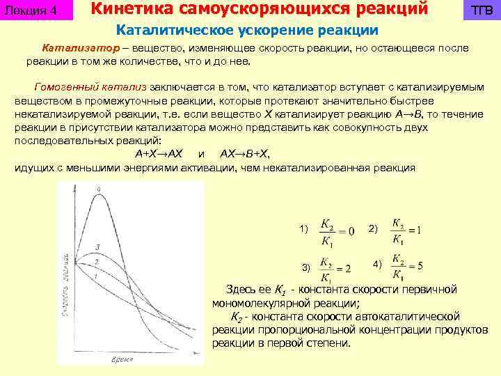 Изменение скорости реакции