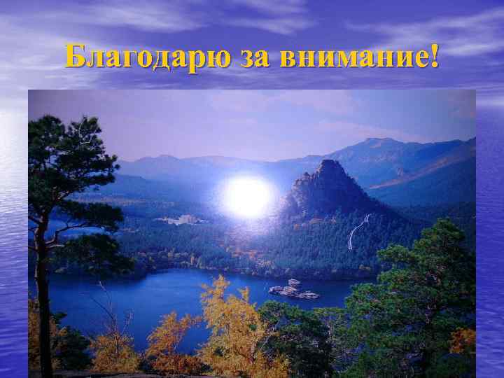 Благодарю за внимание! 