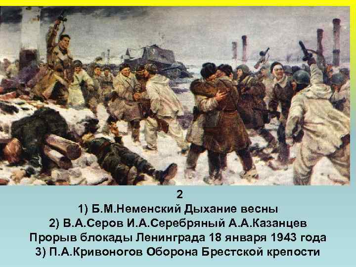 2 1) Б. М. Неменский Дыхание весны 2) В. А. Серов И. А. Серебряный