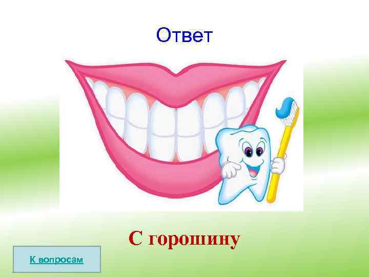 Ответ С горошину К вопросам 