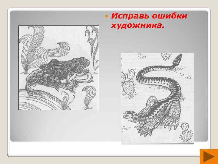  Исправь ошибки художника. 