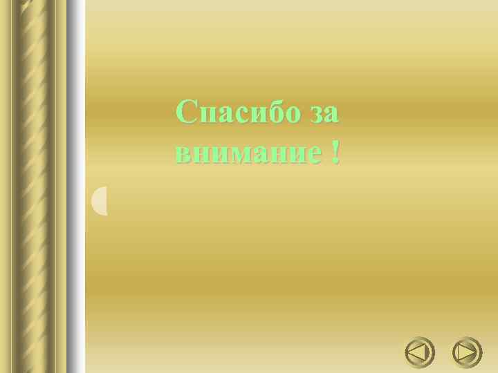 Спасибо за внимание ! 