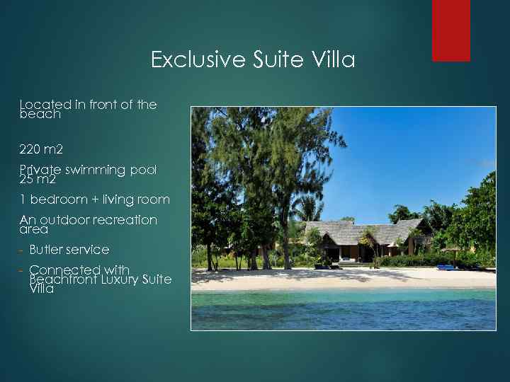 Exclusive Suite Villa Located in front of the beach 220 m 2 Private swimming