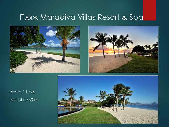 Пляж Maradiva Villas Resort & Spa Area: 11 ha. Beach: 750 m. 