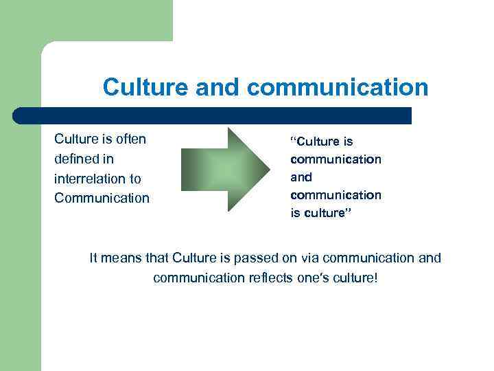 t Scout Law” Culture and communication Culture is often defined in interrelation to Communication