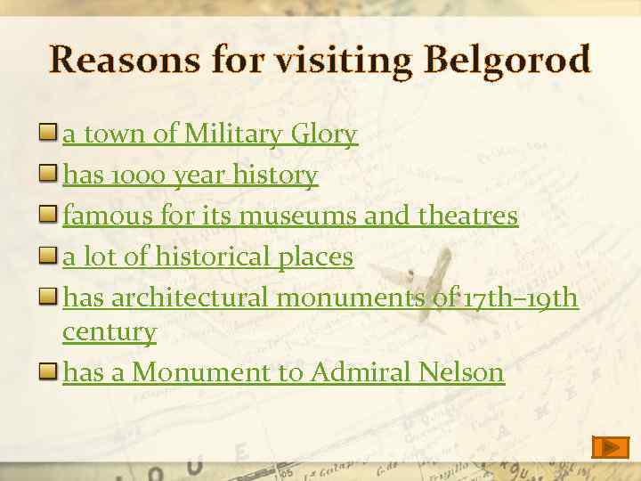 Reasons for visiting Belgorod a town of Military Glory has 1000 year history famous