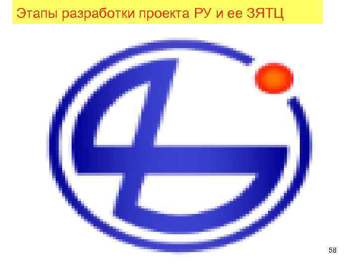 Этапы разработки проекта РУ и ее ЗЯТЦ 58 