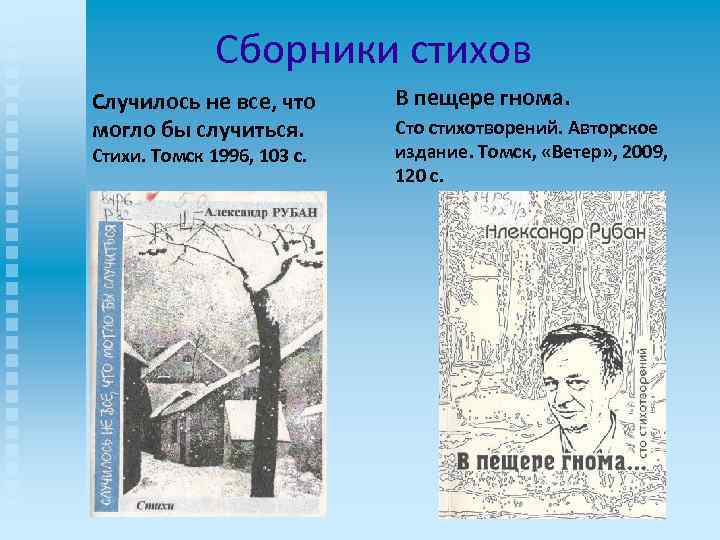 Сборники стихов Случилось не все, что могло бы случиться. Стихи. Томск 1996, 103 с.